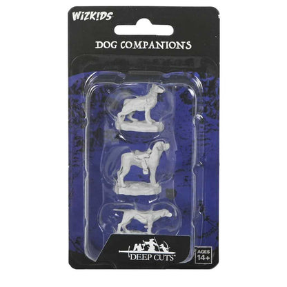 WizKids Deep Cuts: Dog Companions Unpainted Miniatures