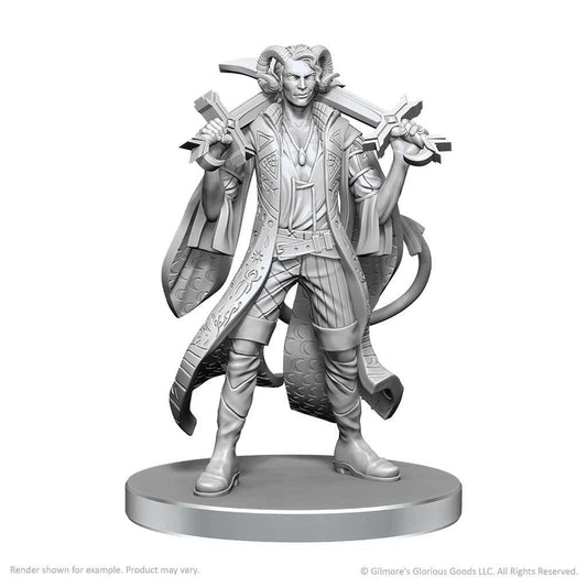 Critical Role Unpainted Miniatures: Mollymauk Tealeaf & Caduceus Clay