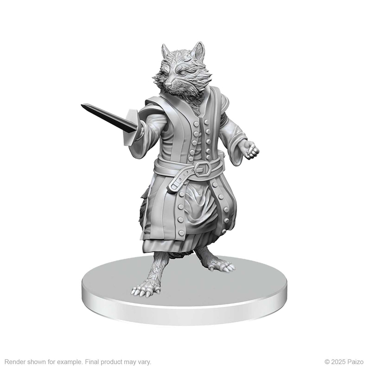 Pathfinder Battles Deep Cuts Unpainted Miniatures: Procyal (Raccoon Agathion) & Zoaem (Ring Archon)