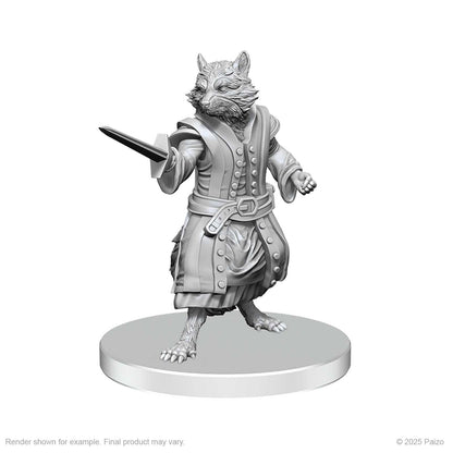 Pathfinder Battles Deep Cuts Unpainted Miniatures: Procyal (Raccoon Agathion) & Zoaem (Ring Archon)
