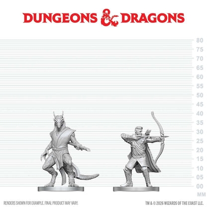 D&D Nolzur’s Marvelous Miniatures Elf Ranger & Dragonborn Monk W29