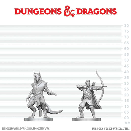 D&D Nolzur’s Marvelous Miniatures Elf Ranger & Dragonborn Monk W29