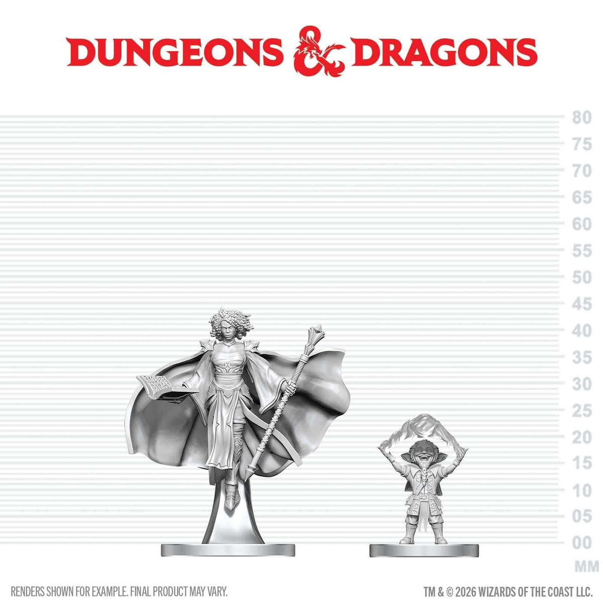 D&D Nolzur's Marvelous Unpainted Miniatures: Gnome Warlock & Aasimar Wizard (W29)
