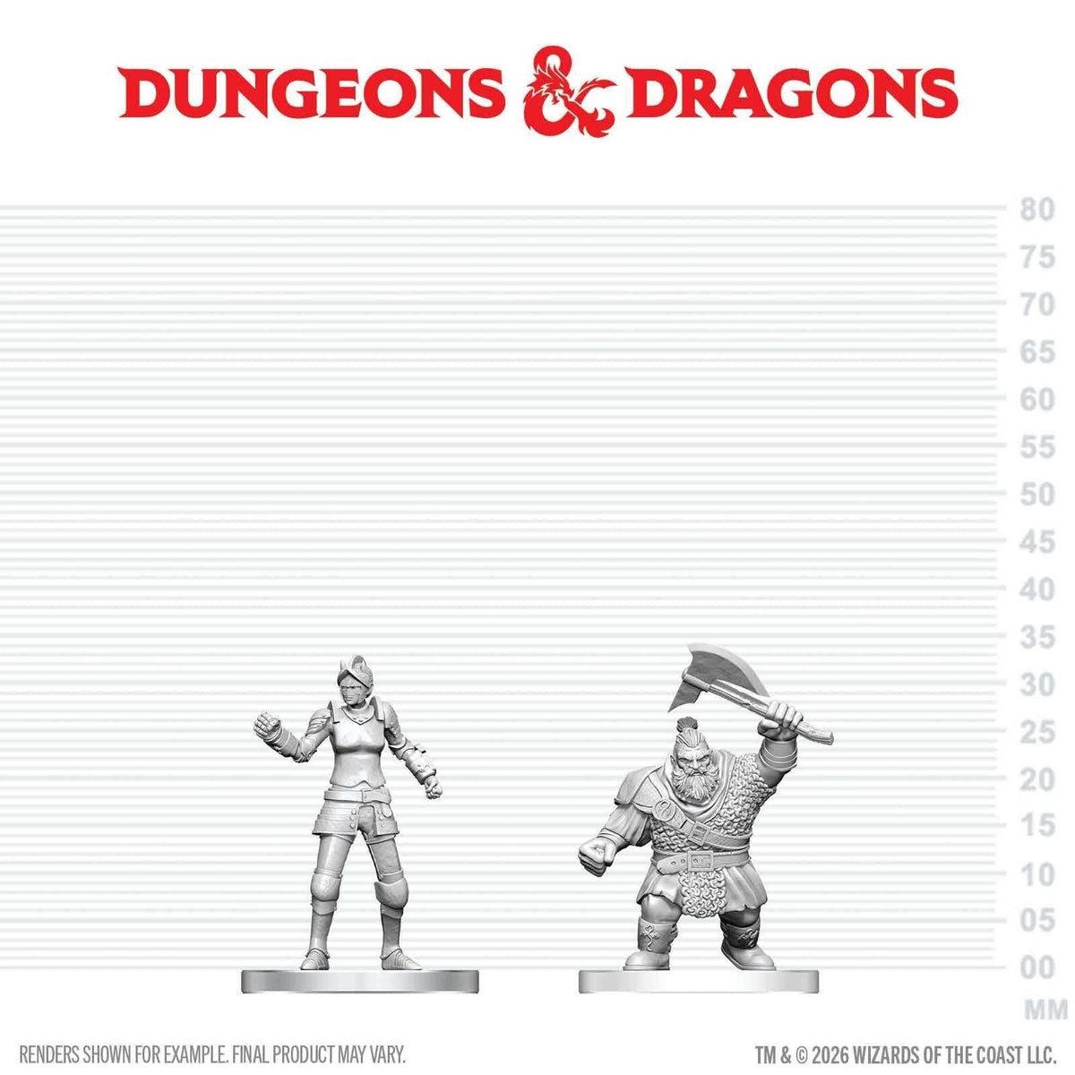 D&D Nolzur’s Marvelous Unpainted Miniatures: Cultist of Bane and Dwarf Zhentilar Soldier