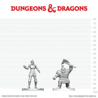 D&D Nolzur’s Marvelous Unpainted Miniatures: Cultist of Bane and Dwarf Zhentilar Soldier