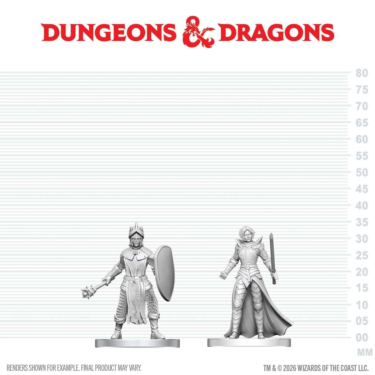 D&D Nolzur’s Marvelous Unpainted Miniatures: Black Gauntlet & Zhentilar Paladin of Bane
