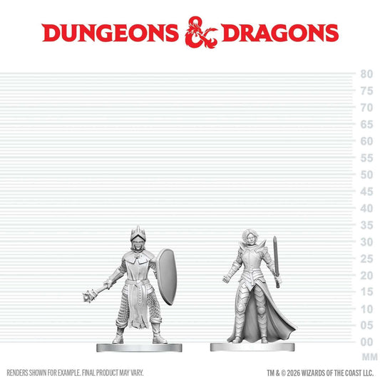 D&D Nolzur’s Marvelous Unpainted Miniatures: Black Gauntlet & Zhentilar Paladin of Bane