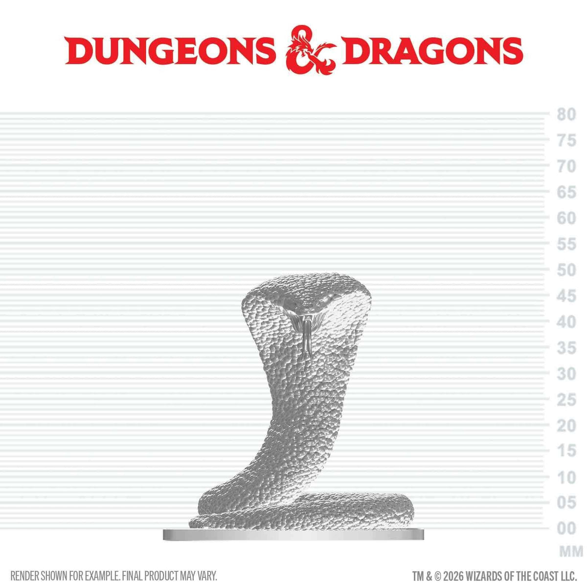 Dungeons & Dragons Polar Serpent Unpainted Miniature