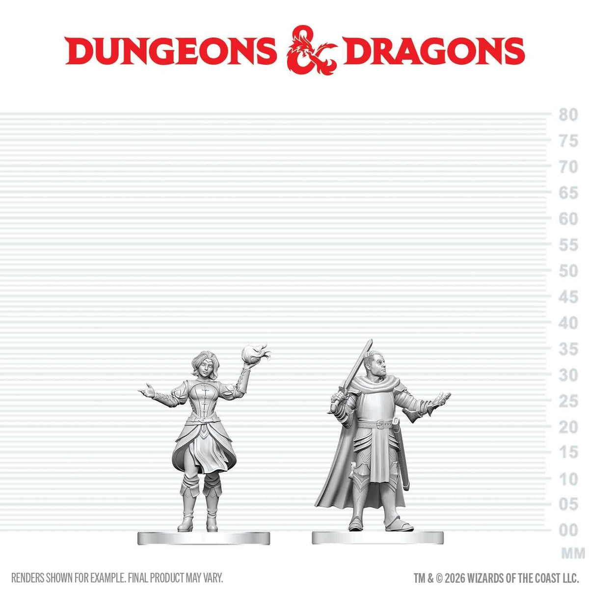 D&D Nolzur's Marvelous Unpainted Miniatures: Knight & Mage Apprentice (W29)