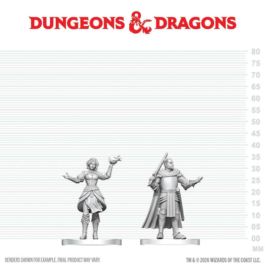 D&D Nolzur's Marvelous Unpainted Miniatures: Knight & Mage Apprentice (W29)