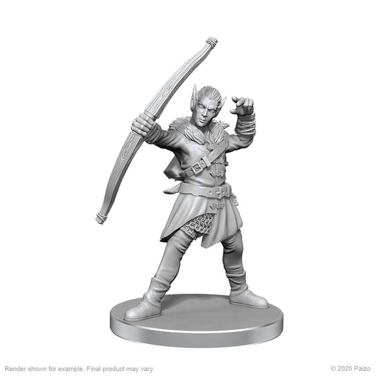 Pathfinder Deep Cuts Elf Hunter & Catfolk Bandit Unpainted Miniatures
