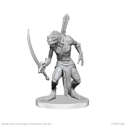 Pathfinder Deep Cuts Xulgath Skirmisher & Stoneliege Unpainted Miniatures