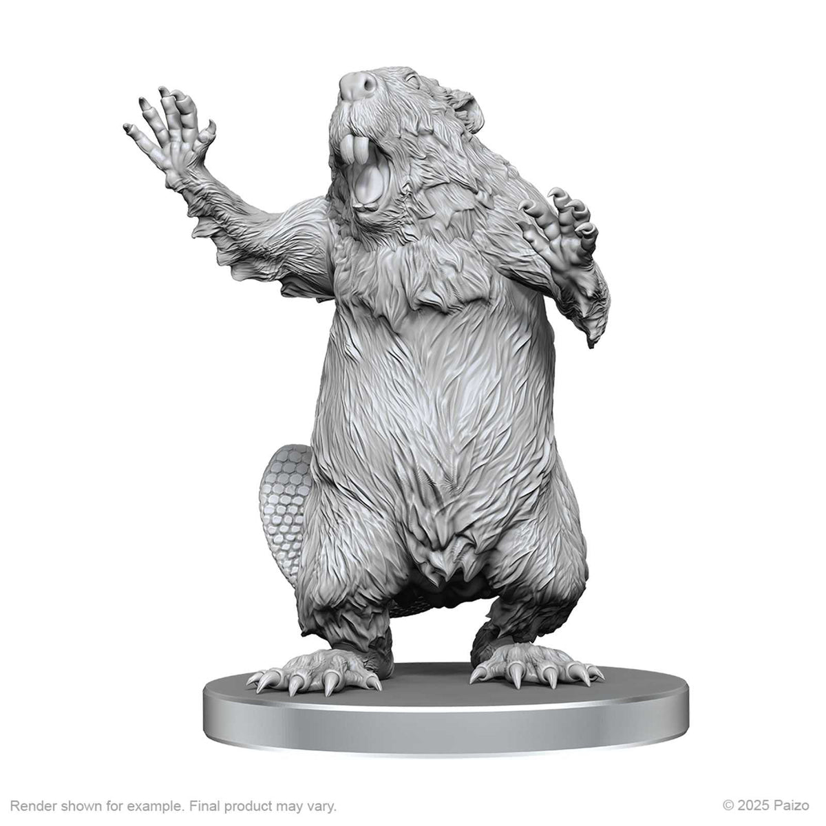 Pathfinder Deep Cuts Unpainted Miniatures: Boggard Scout & Castoroides (W26)