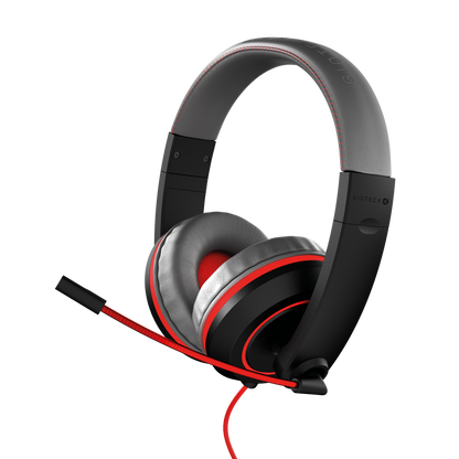 Gioteck XH100S Wired Stereo Gaming Headset - Grey/Red