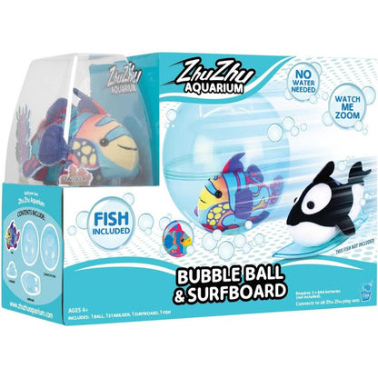 Zhu Zhu Aquarium Fish Starter Set with Bubble Ball and Surfboard