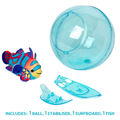 Zhu Zhu Aquarium Bubble Ball & Surfboard Starter Playset with Fish