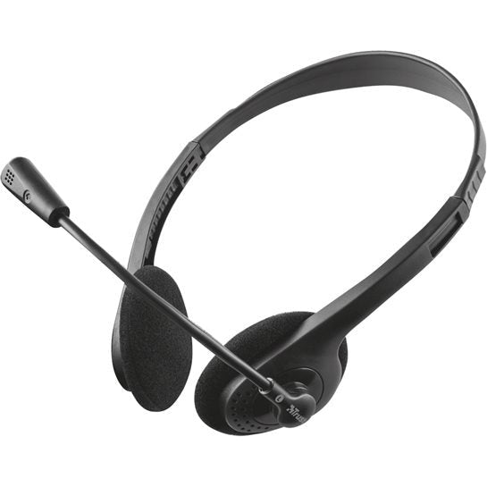 Trust Ziva Chat Wired Stereo Headset with Microphone - Black