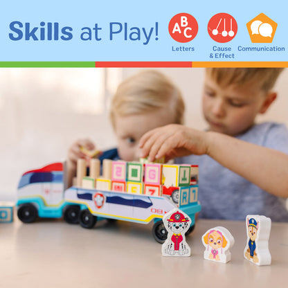 Melissa & Doug PAW Patrol Wooden ABC Block Truck