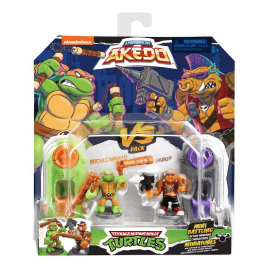 Akedo: TMNT Versus Pack Michelangelo vs Bebop 630996152430