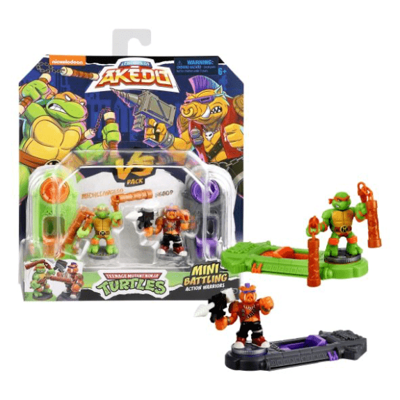 Akedo: TMNT Versus Pack Michelangelo vs Bebop 630996152430