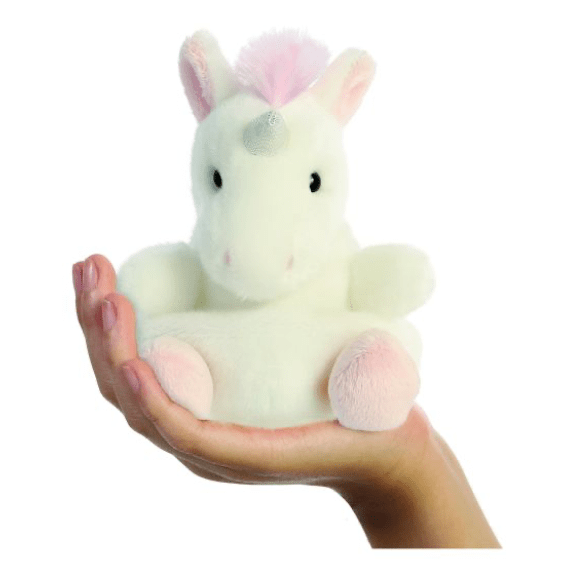 Adorable Aurora Palm Pals Sassy Unicorn Plush Toy - Eco-Friendly 5" Soft Toy