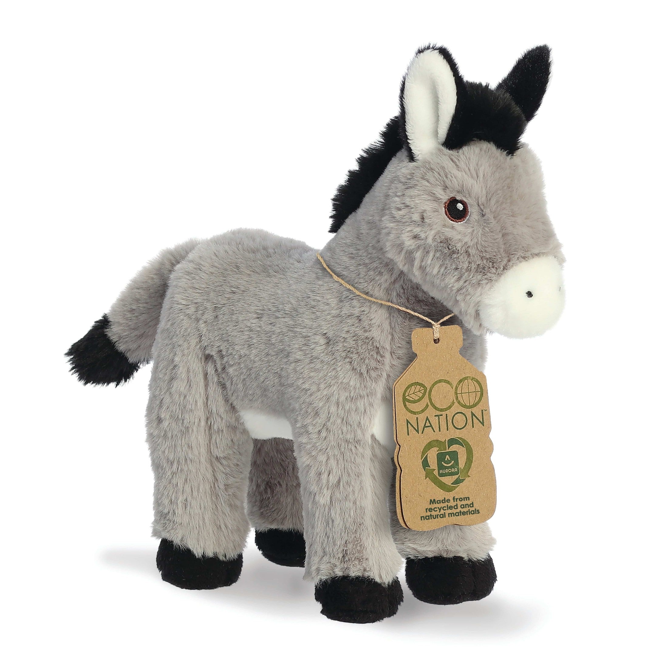 Aurora Eco Nation 11" Plush- Donkey 5034566350533