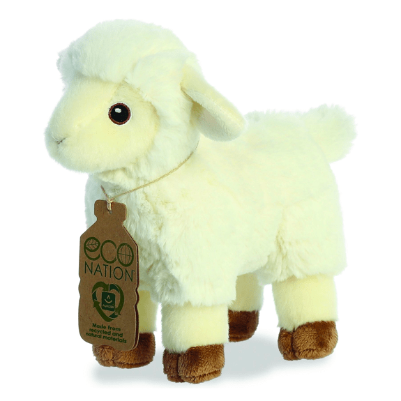 Aurora- Eco Nation- 8" Lamb Plush Toy 5034566350403