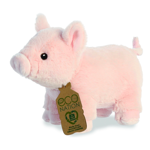 Aurora- Eco Nation- 9.5" Pig Plush Toy 5034566350250