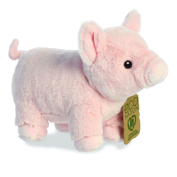 Aurora- Eco Nation- 9.5" Pig Plush Toy 5034566350250