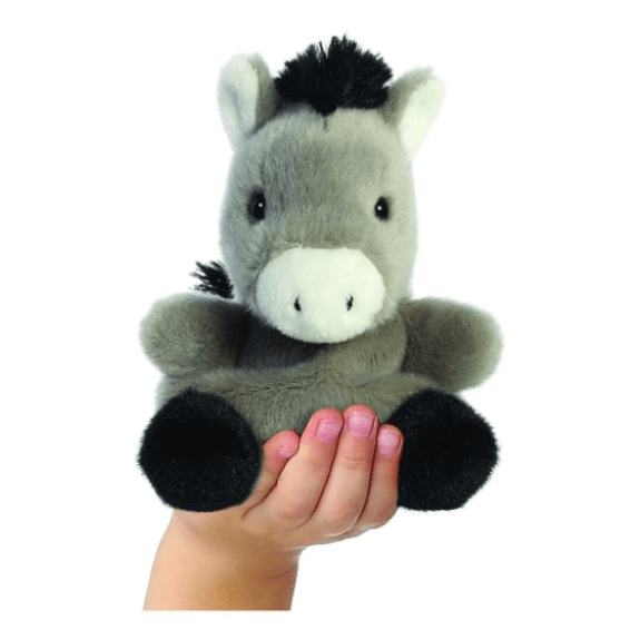 Aurora Palm Pals Eli Donkey Plush Toy - Eco-Friendly 5" Soft Toy 5034566335295