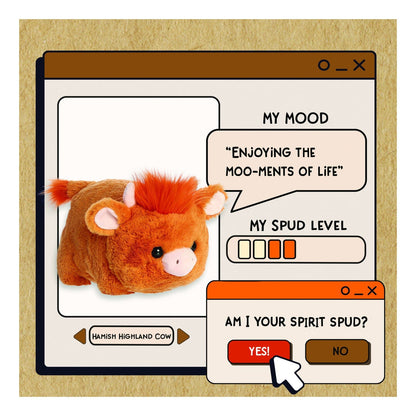 Aurora Spuds Hamish Highland Cow 10in Soft Toy 5034566342613
