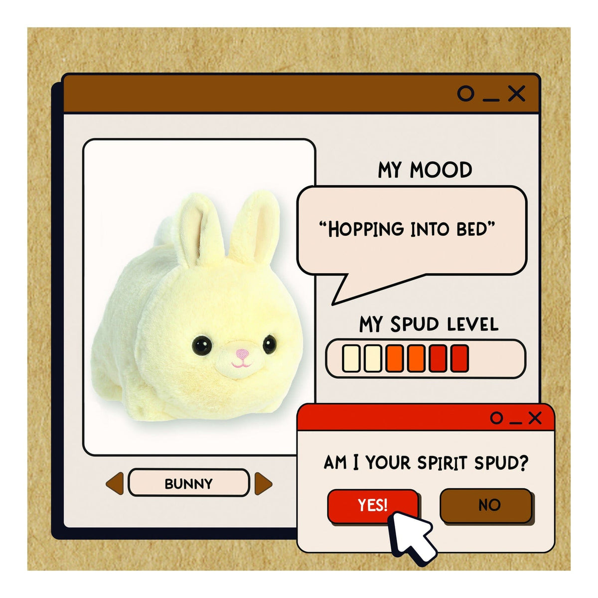 Aurora Spudsters Bunny 10in Soft Toy 5034566820821