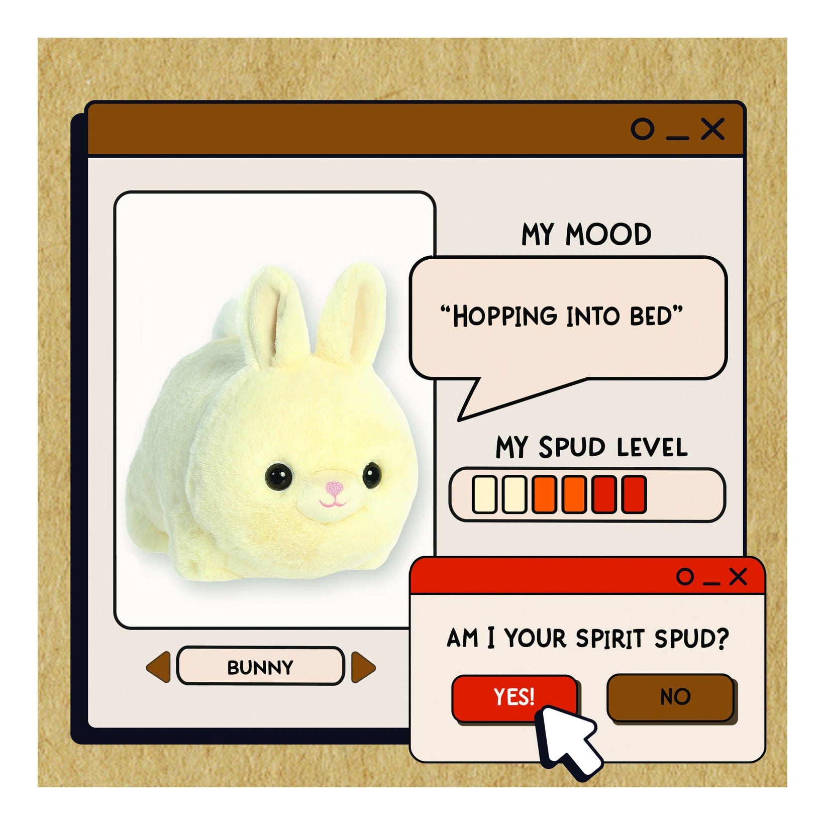 Aurora Spudsters Bunny 10in Soft Toy 5034566820821