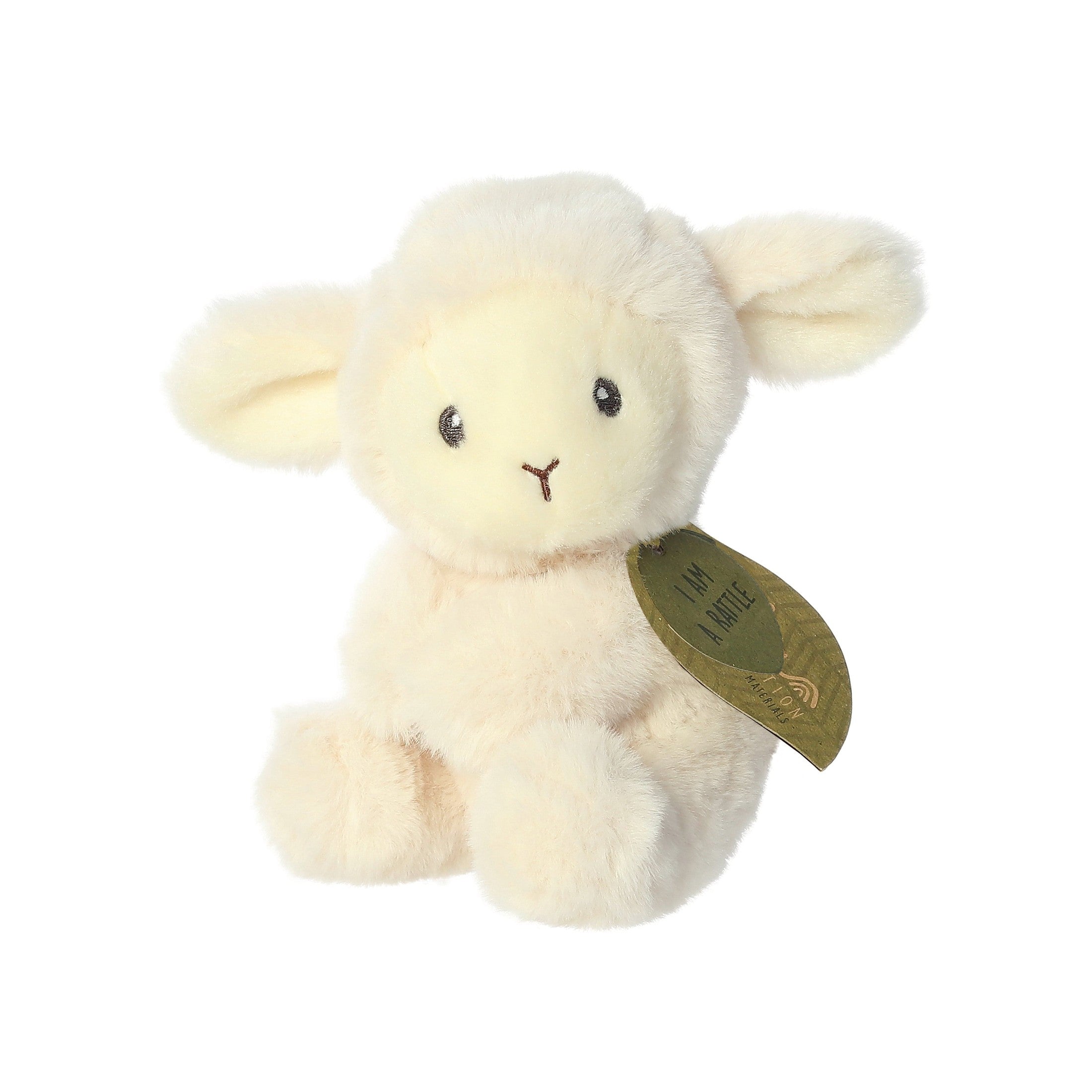 Ebba Eco Laurin Lamb Rattle 6in 5034566233676