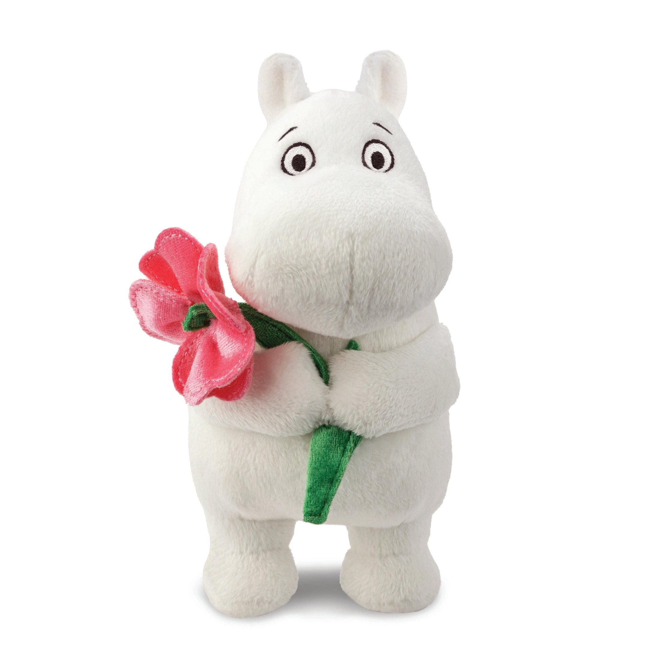 Moomin Standing with Pink Flower 6.5 inch Plush 5034566615564