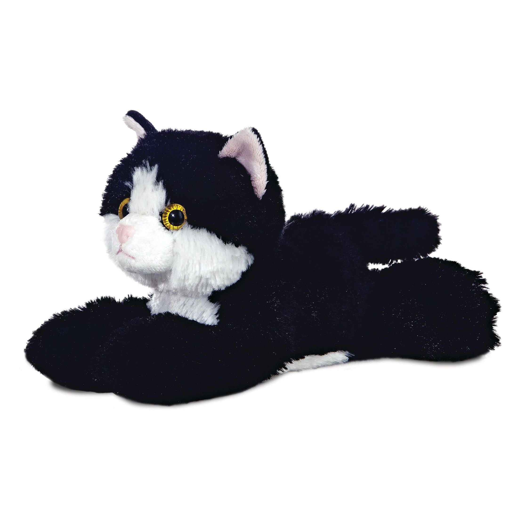 Aurora 8" Plush- Mini Flopsie-Black and White Cat 5034566127432