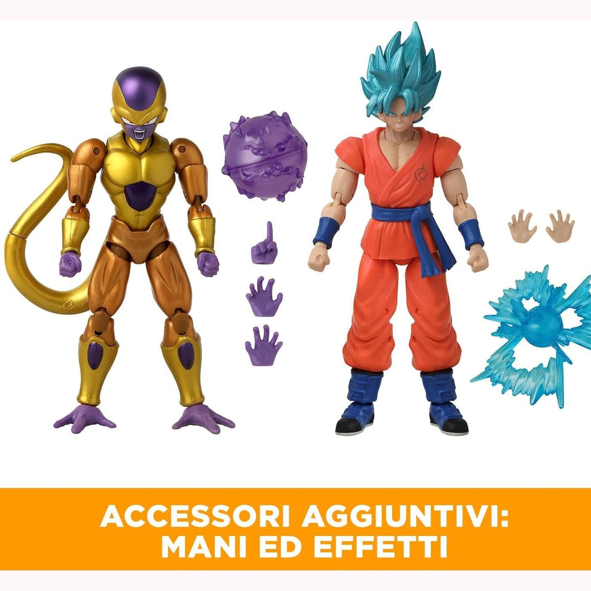 Dragon Ball - Dragon Stars Battle Pack 12cm Articulated Action Figures - Super Saiyan Blue Goku Vs Golden Frieza 2 Pack 3296580371693