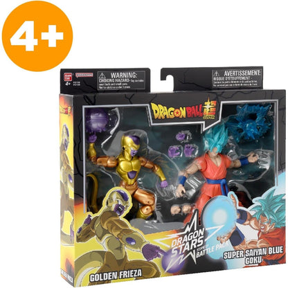 Dragon Ball - Dragon Stars Battle Pack 12cm Articulated Action Figures - Super Saiyan Blue Goku Vs Golden Frieza 2 Pack 3296580371693