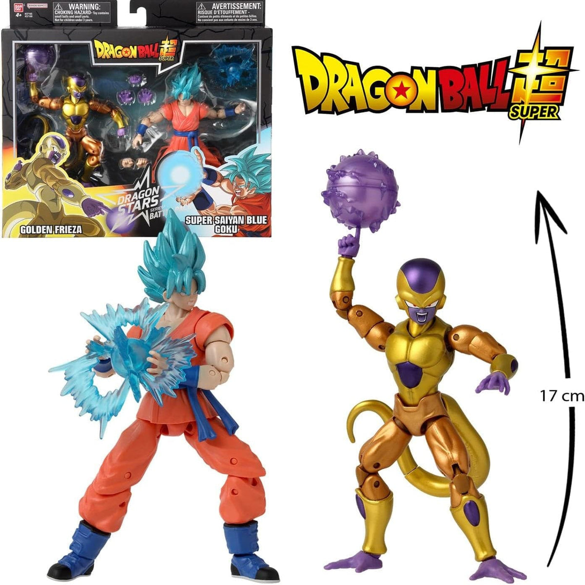 Dragon Ball - Dragon Stars Battle Pack 12cm Articulated Action Figures - Super Saiyan Blue Goku Vs Golden Frieza 2 Pack 3296580371693