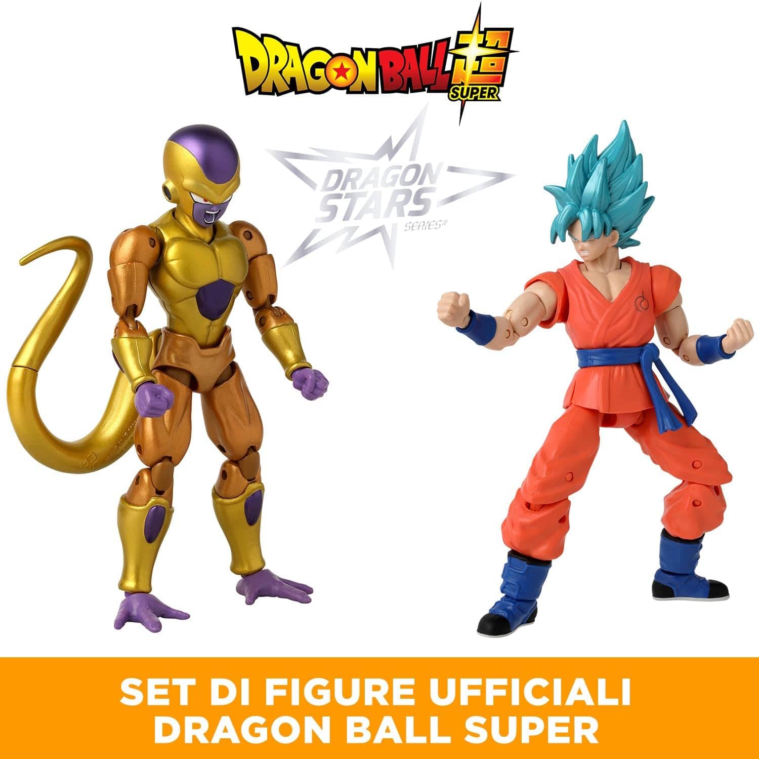 Dragon Ball - Dragon Stars Battle Pack 12cm Articulated Action Figures - Super Saiyan Blue Goku Vs Golden Frieza 2 Pack 3296580371693