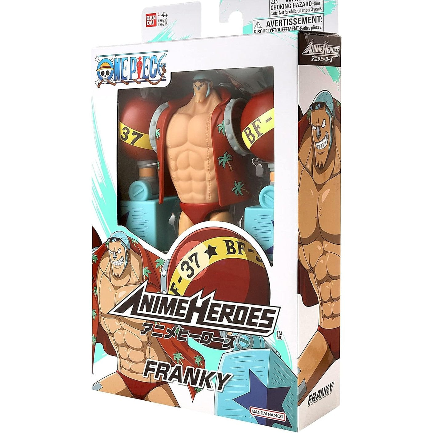 One Piece Anime Heroes 17cm Articulated Action Figure - Franky 3296580369386