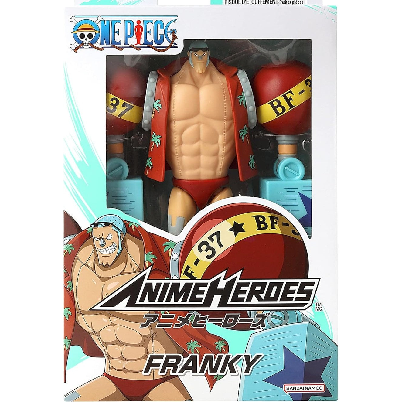 One Piece Anime Heroes 17cm Articulated Action Figure - Franky 3296580369386