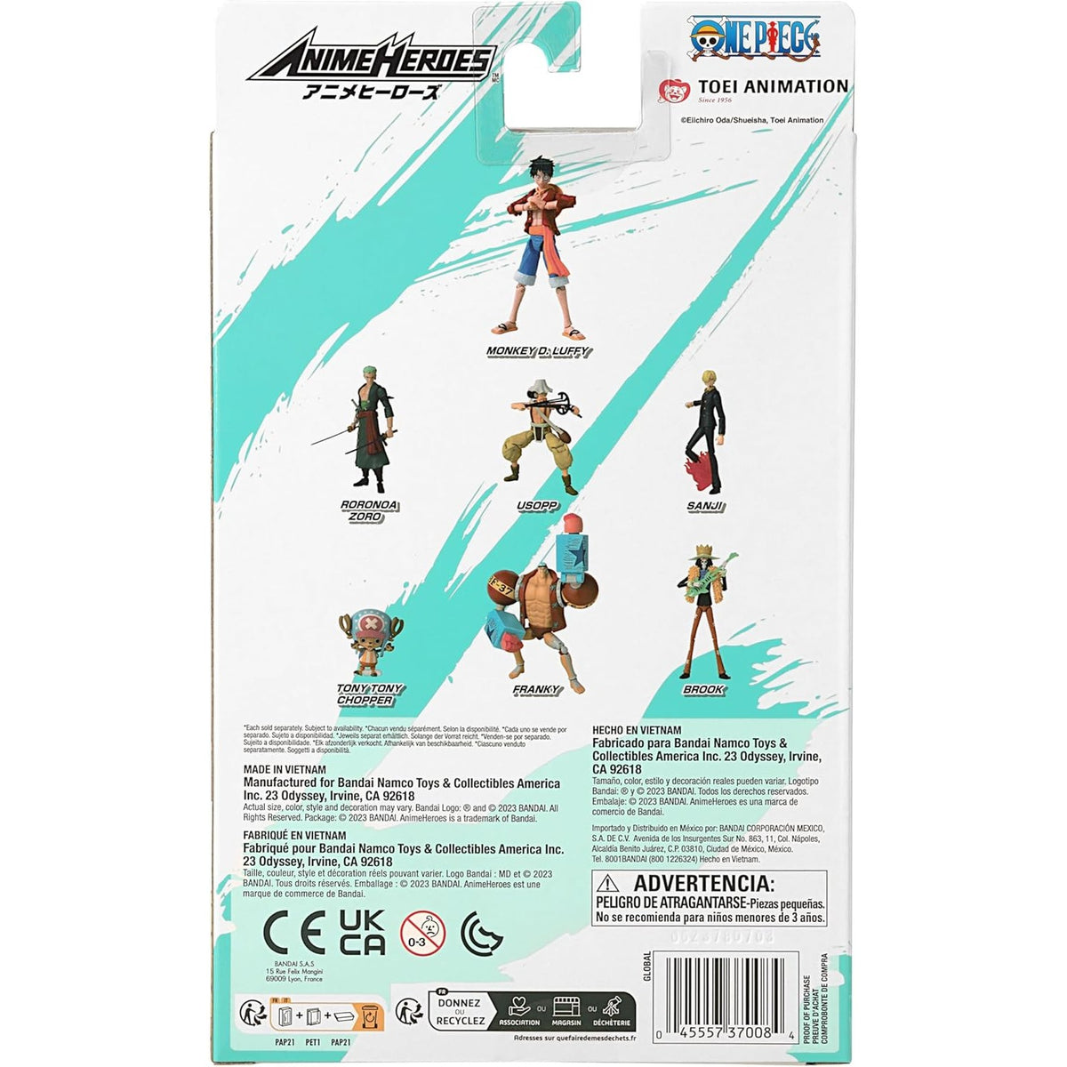 One Piece Anime Heroes 17cm Articulated Action Figure - Monkey D. Luffy 3296580370085
