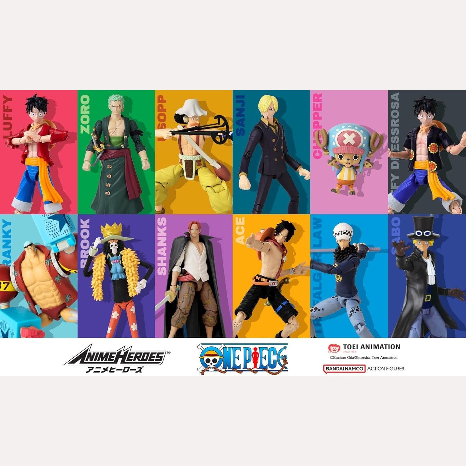 One Piece Anime Heroes 17cm Articulated Action Figure - Monkey D. Luffy 3296580370085