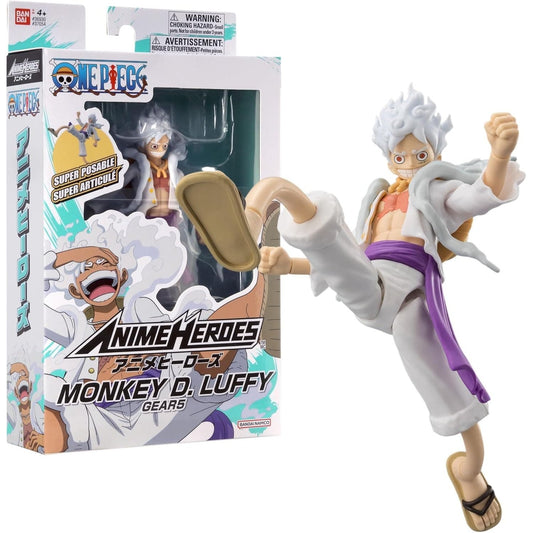 One Piece Anime Heroes 17cm Articulated Action Figure - Monkey D. Luffy Gear 5 3296580370542
