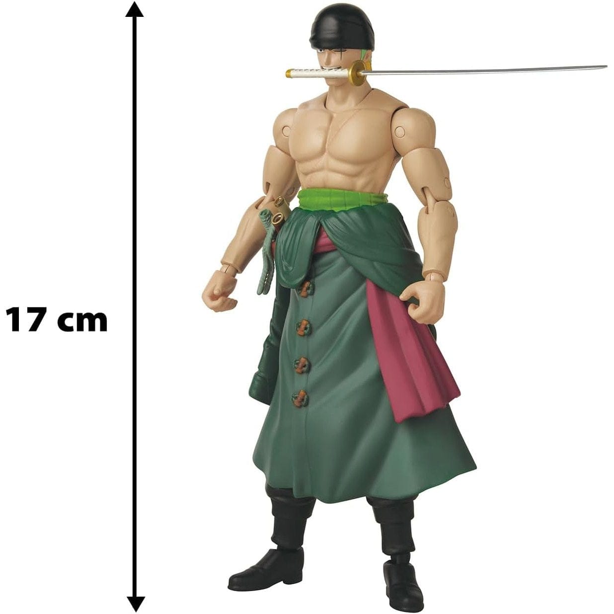 One Piece Anime Heroes 17cm Articulated Action Figure  - Roronoa Zoro 3 Swords Style 3296580370528