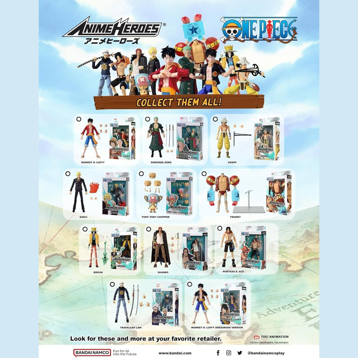 One Piece Anime Heroes 17cm Articulated Action Figure - Sabo 3296580370092