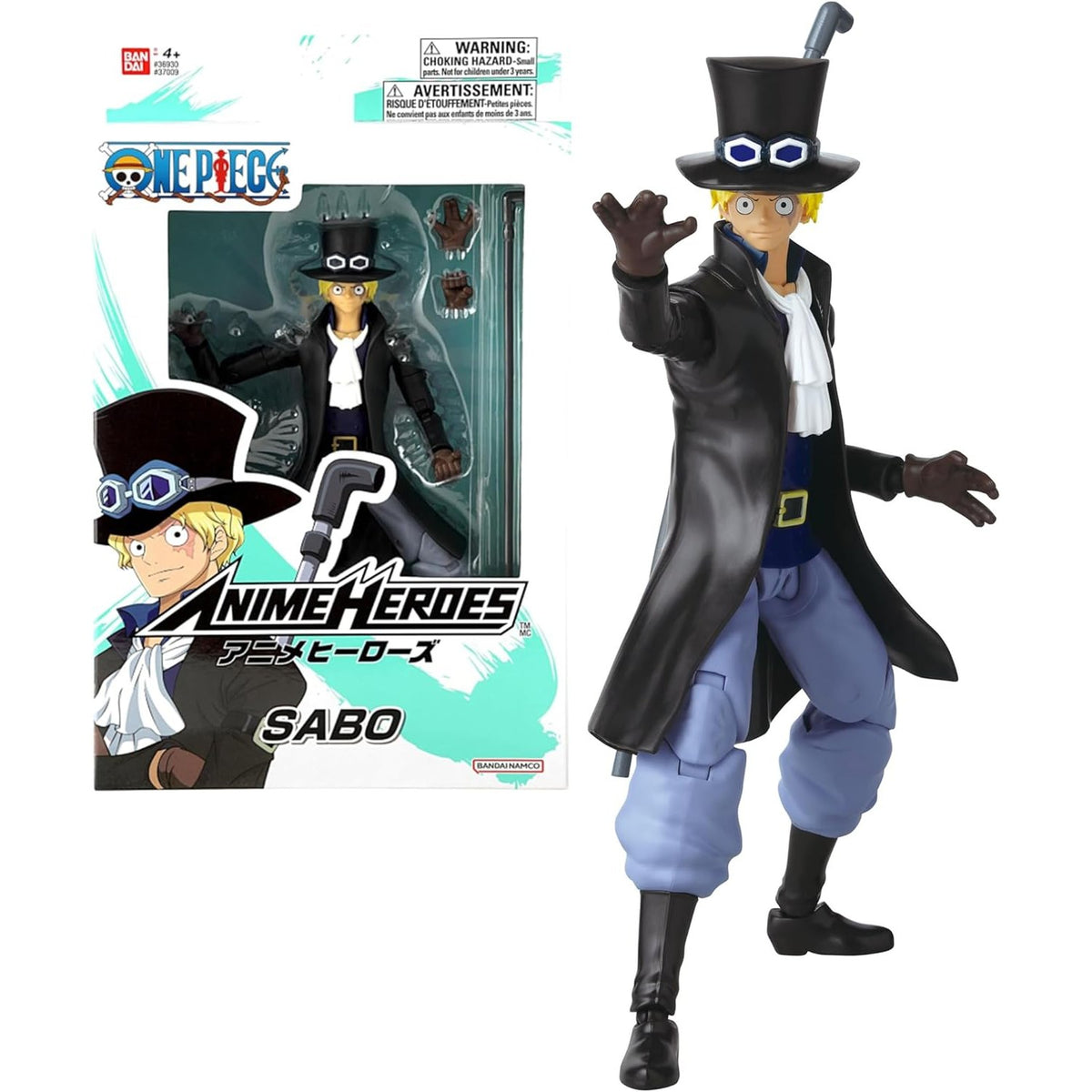 One Piece Anime Heroes 17cm Articulated Action Figure - Sabo 3296580370092