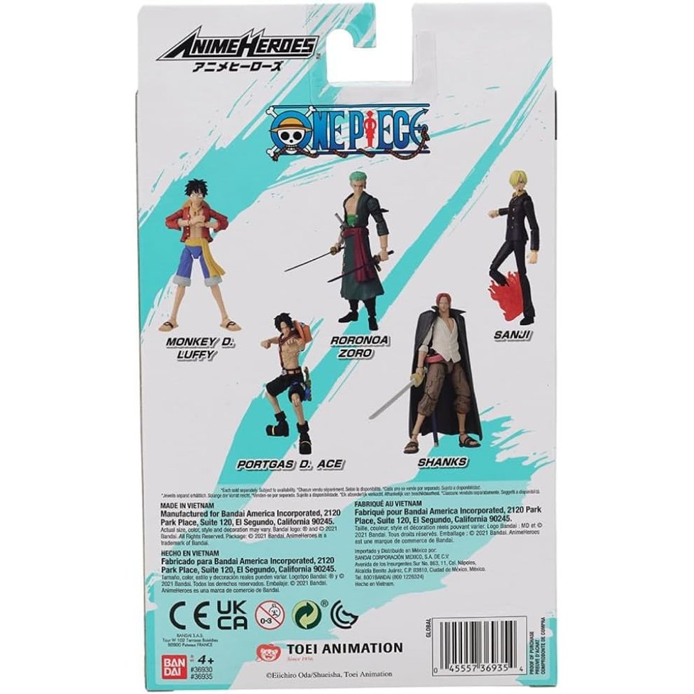 One Piece Anime Heroes 17cm Articulated Action Figure - Shanks 3296580369355