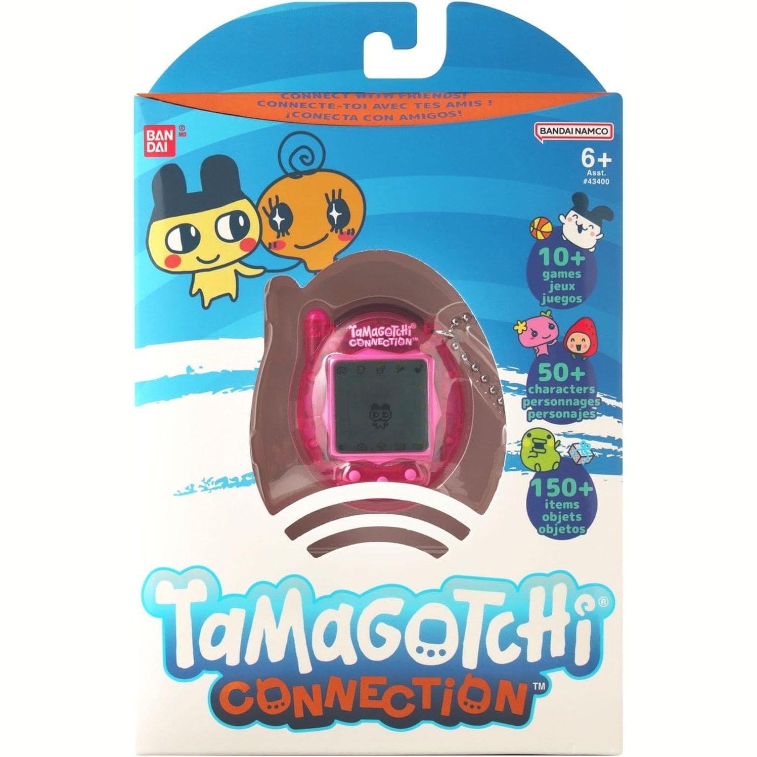 Tamagotchi Connection Digital Pet Translucent Pink Shell Virtual Pet 3296580434053